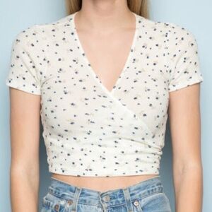 Brandy Melville Floral wrap top